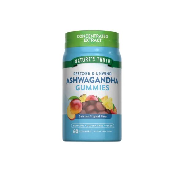 Natures Truth Ashwagandha Gummies Tropical Flavor 60 Gummies