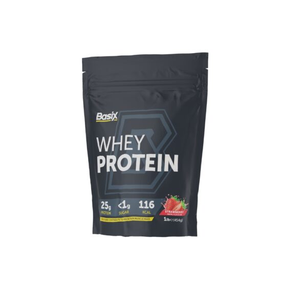 Basix Whey Protein 1 Lbs Strawberry Swirl Flavor