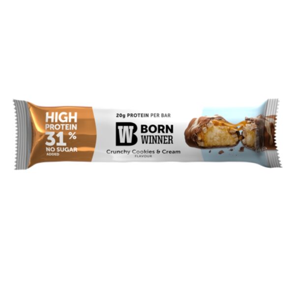 Born Winner Deluxe Protein Bar 64g Crunchy Cookies And Cream Flavour
