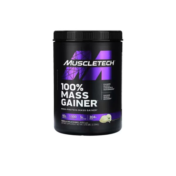 Muscletech 100 Mass Gainer 5.15lbs Vanilla Milkshake Flavour