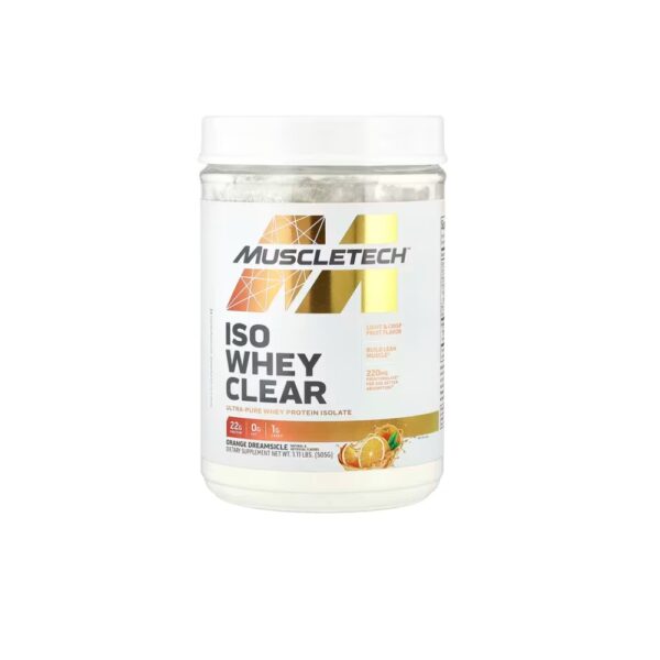 Muscletech Isowhey Clear 1.11lbs Orage Dreamsicle Flavour