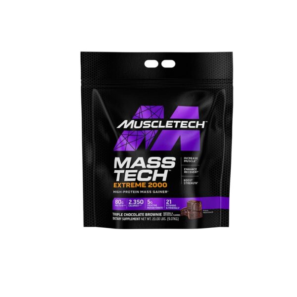 Muscletech Masstech Extreme 2000 20lbs Triple Chocolate Brownie Flavour