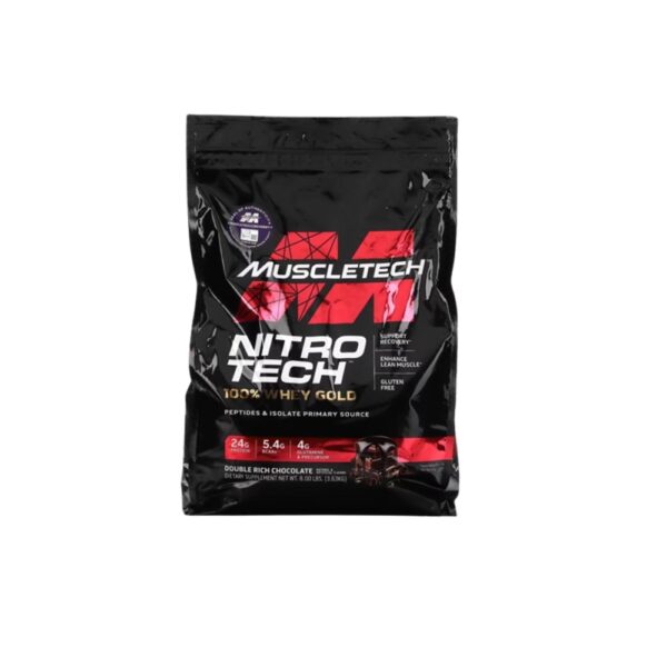 Muscletech Nitrotech 100 Whey Gold 8lbs Double Rich Chocolate