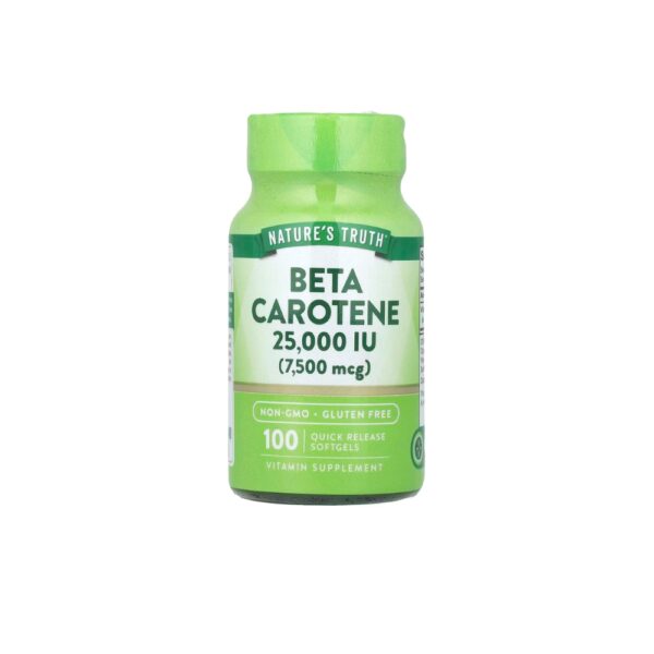 Natures Truth Beta Carotene 7500mcg 100 Softgels