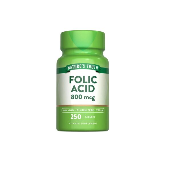 Natures Truth Folic Acid 800 Mcg 250 Tablets