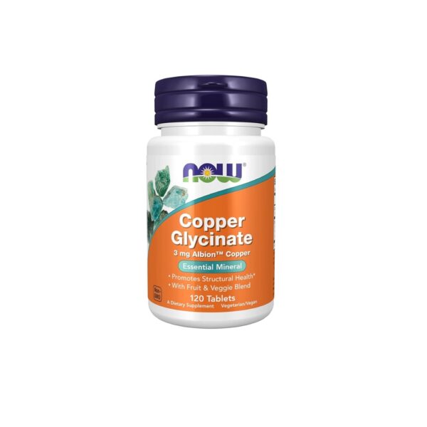 Now Copper Glycinate 120 Tablets