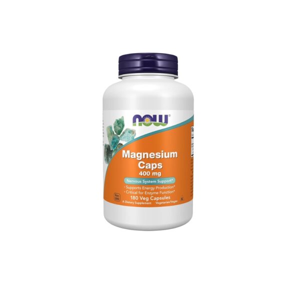 Now Magnesium Caps 400mg 180 Capsules