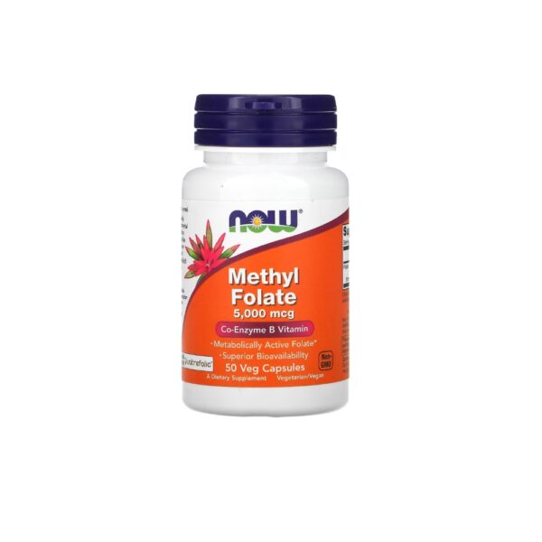 Now Methyl Folate 5000mcg 50 Capsules