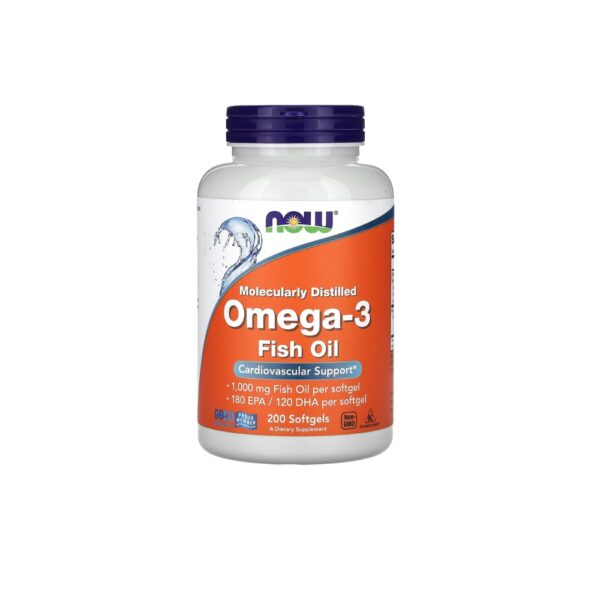 Now Omega 3 Fish Oil 200 Softgels