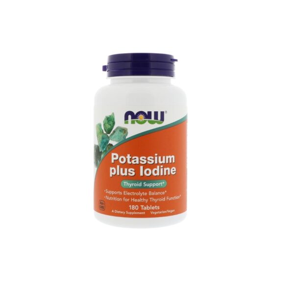 Now Potassium Plus Iodine 180 Tablets