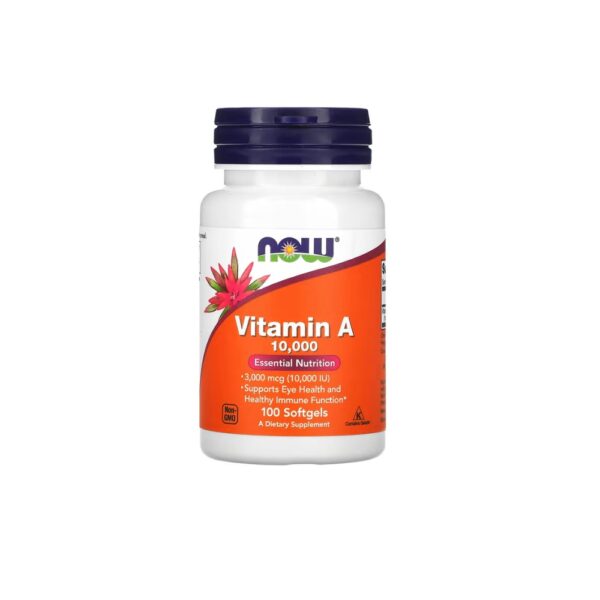 Now Vitamin A 10000 Iu 100 Softgels