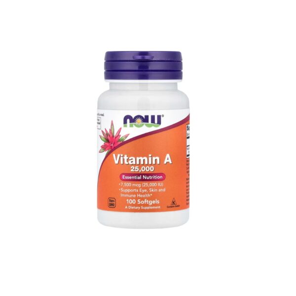 Now Vitamin A 25000 IU 100 Softgels