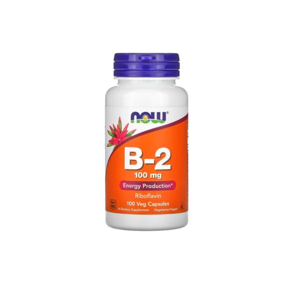 Now Vitamin B 2 100mg 100 Capsules
