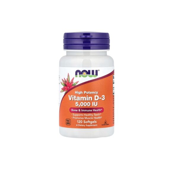 Now Vitamin D 3 5000iu 120 Softgels