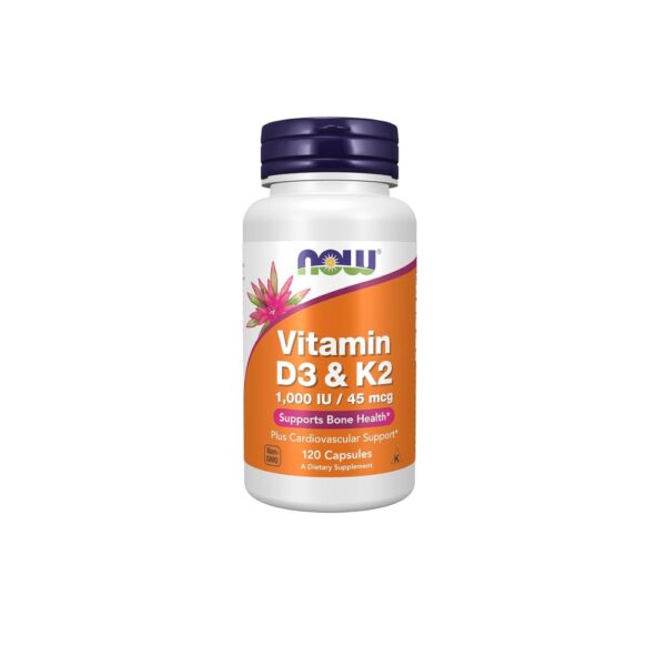 Now Vitamin D 3 And K 2 120 Capsules