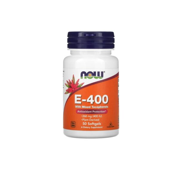 Now Vitamin E 400 Iu 50 Softgels