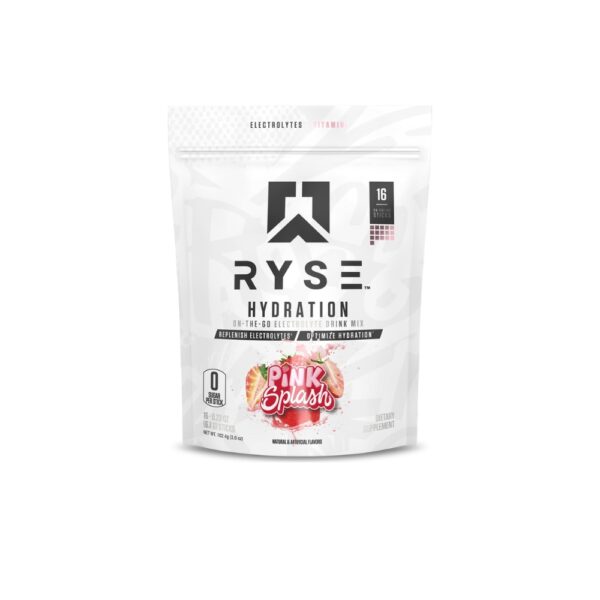 Ryse Up Hydration Zero Sugar 16 Sticks Pink Splash