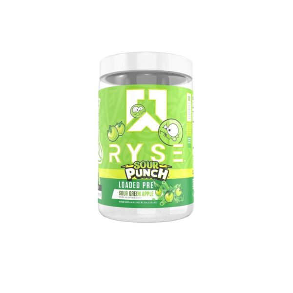 Ryse Up Loaded Pre Sour Punch 30 Servings Sour Green Apple