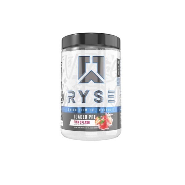 Ryse Up Loaded Pre workout High Stim 30 Servings Pink Splash