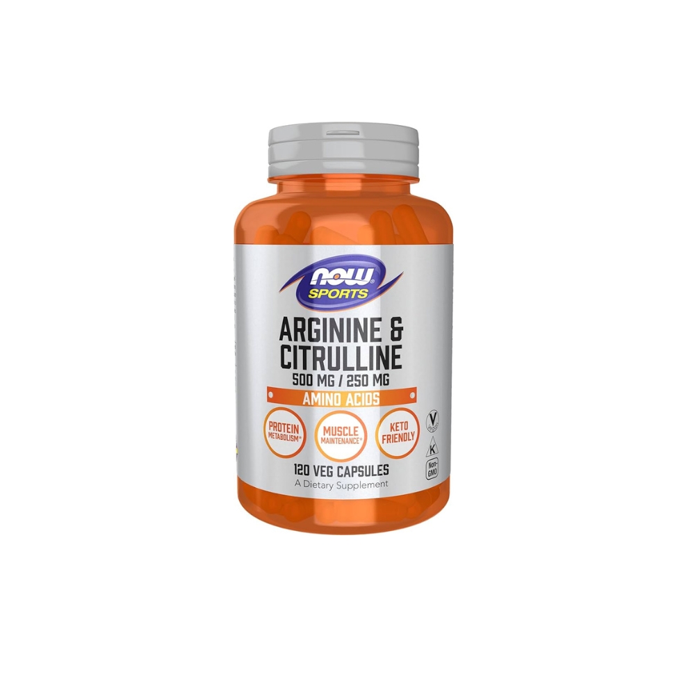 Now Arginine And Citrulline 120 Capsules