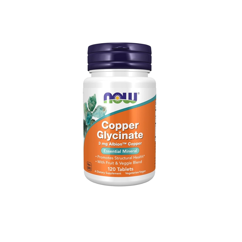 Now Copper Glycinate 120 Tablets