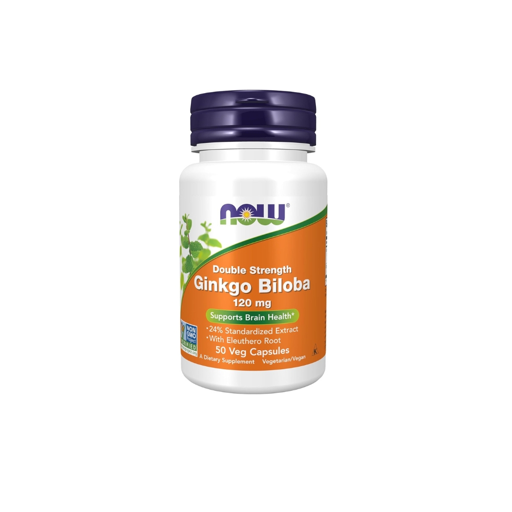 Now Ginkgo Biloba 120mg 50 Capsules