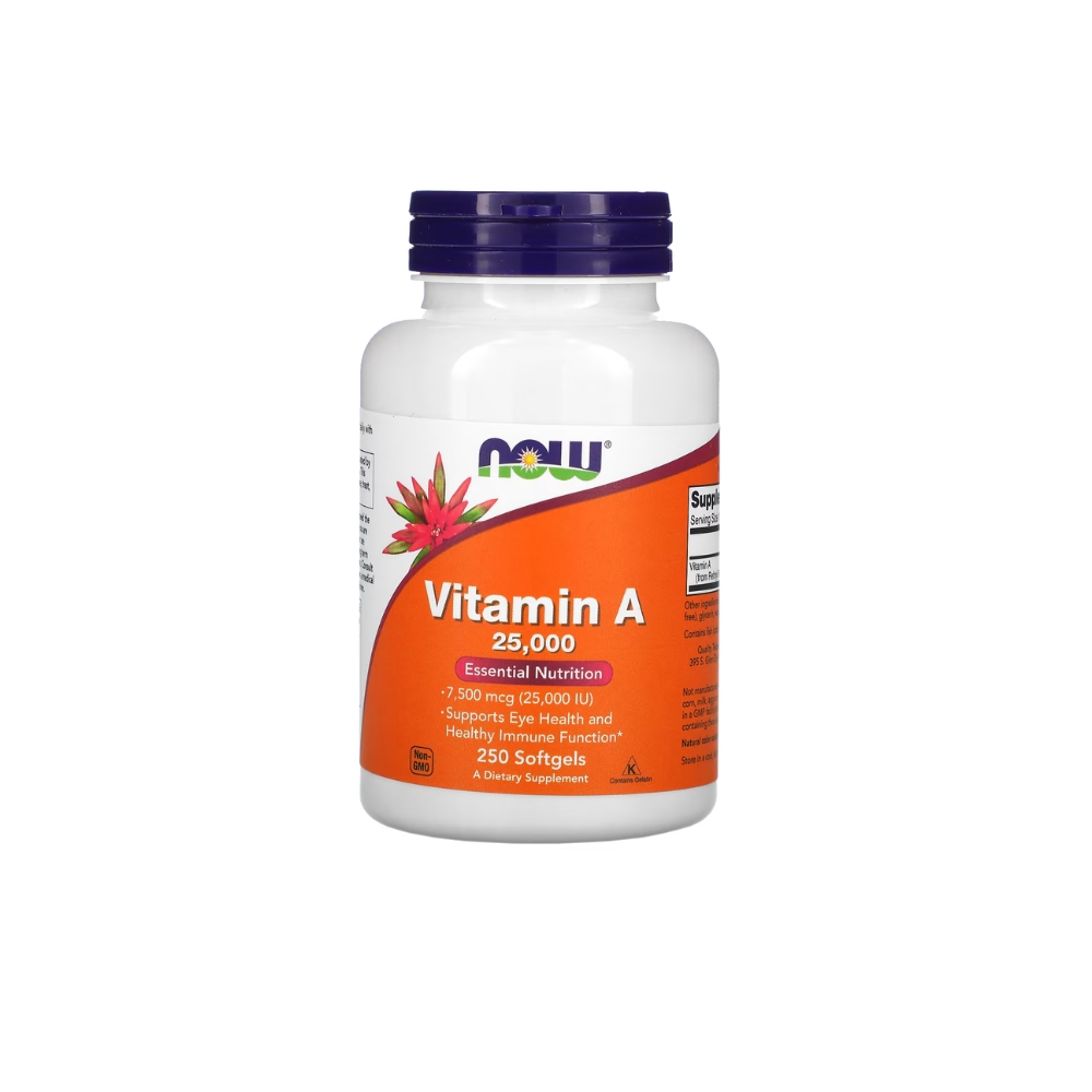 Now Vitamin A 25000iu 250 Softgels