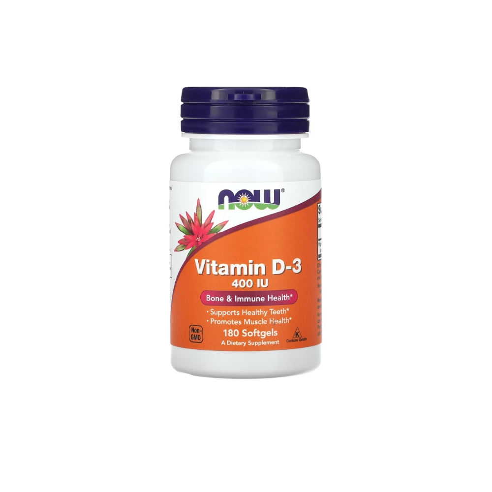 Now Vitamin D3 400iu 180 Softgels