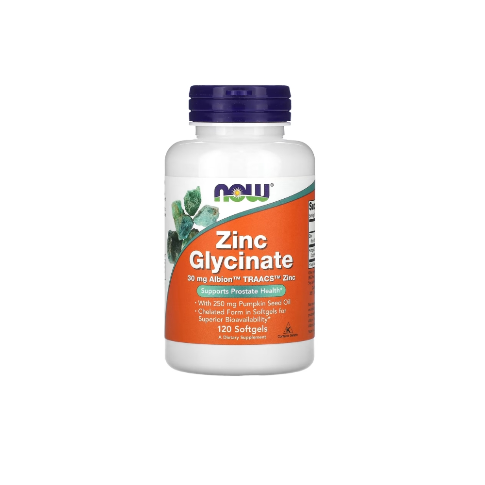 Now Zinc Glycinate 30 Mg 120 Softgels