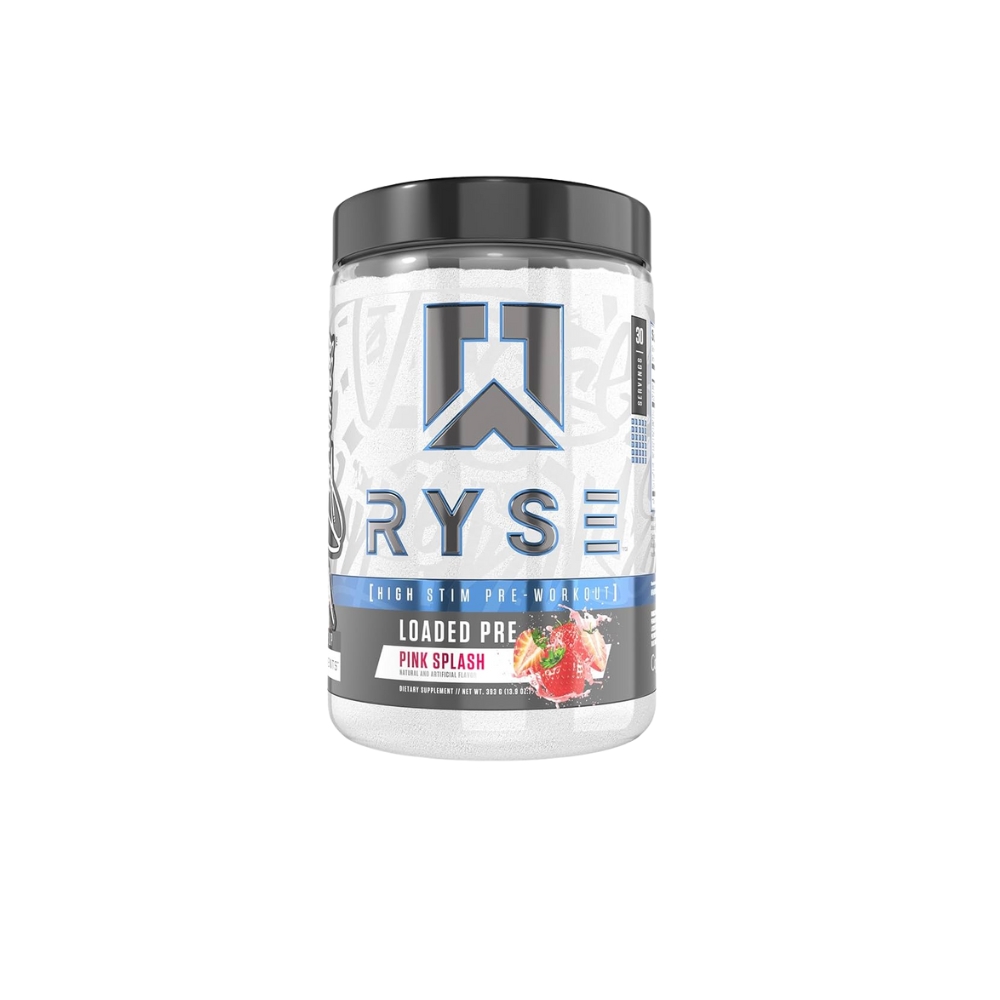 Ryse Up Loaded Pre workout High Stim 30 Servings Pink Splash