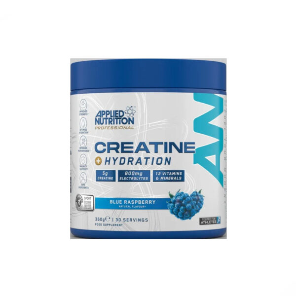 APPLIED NUTRITION CREATINE + HYDRATION 30 SERVINGS BLUE RASPBERRY