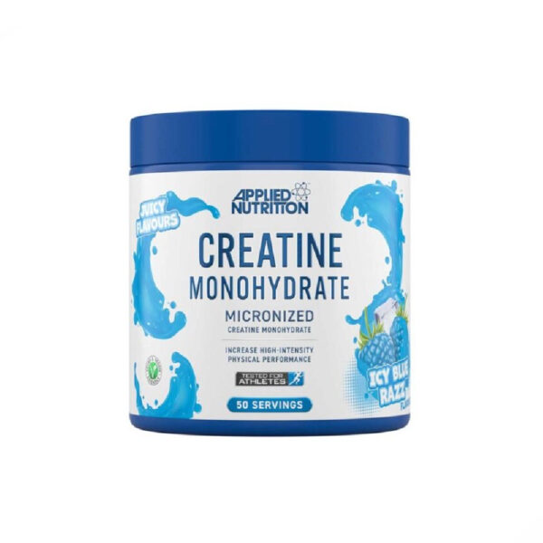 APPLIED NUTRITION CREATINE MONOHYDRATE 50 SERVINGS ICY BLUE RAZZ FAVOUR