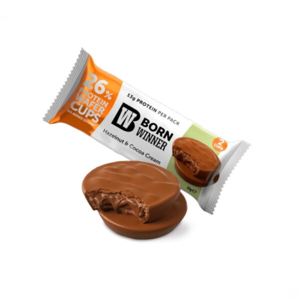 BW PROTEIN WAFFER CUPS WITH HAZELNUTAND COCOA CREAM FILLING 50G (1)