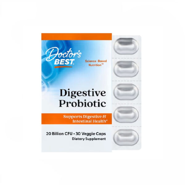 DOCTOR'S BEST DIGESTIVE PROBIOTIC 20 BILLION CFU 30 CAPSULES