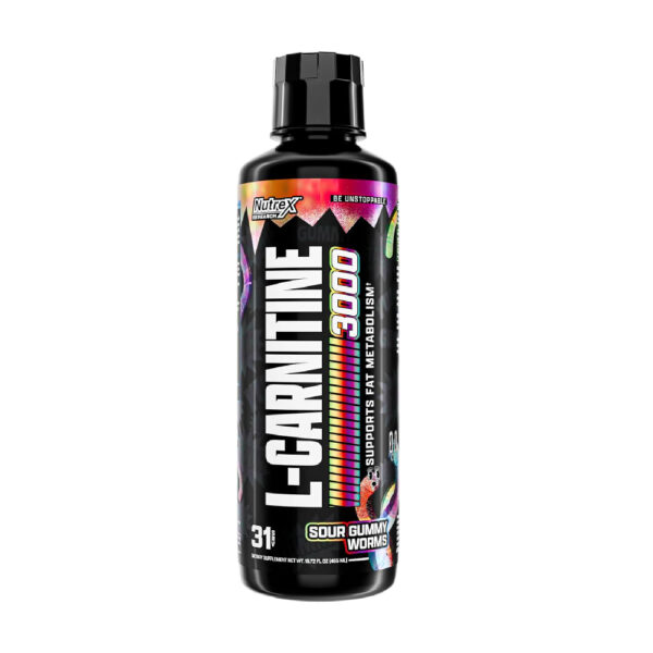 NUTREX L CARNITINE 3000MG SOUR GUMMY WORMS FALVOR