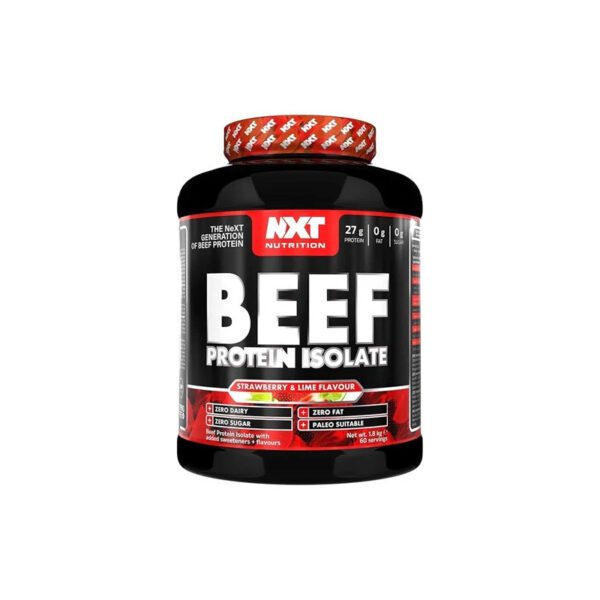 NXT NUTRITION BEEF PROTEIN ISOLATE 1.8KG STRAWBERRY AND LIME