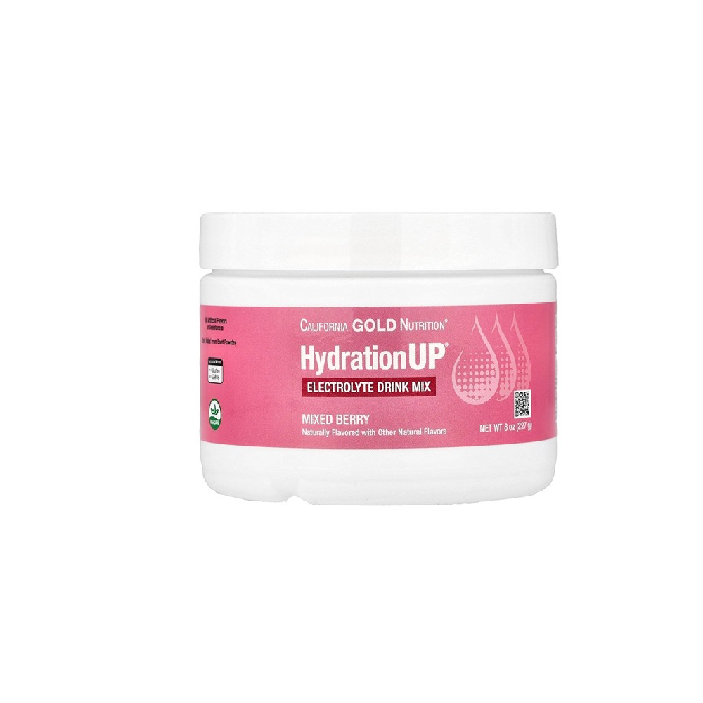 CALIFORNIA GOLD NUTRITION HAYDRATION UP ELECTROLYTE DRINK MIX 227G MIXED BERRY FLAVOR