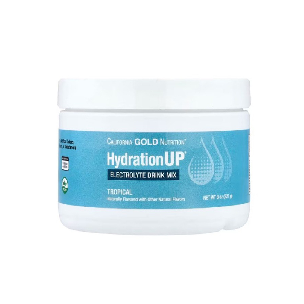CALIFORNIA GOLD NUTRITION HAYDRATION UP ELECTROLYTE DRINK MIX 227G TROPICAL FLAVOR