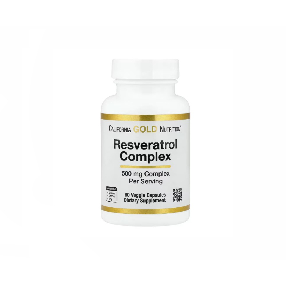 CALIFORNIA GOLD RESVERATROL COMPLEX 500MG 60 CAPSULES