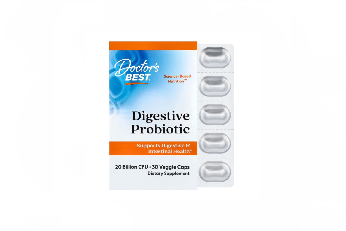 DOCTOR'S BEST DIGESTIVE PROBIOTIC 20 BILLION CFU 30 CAPSULES