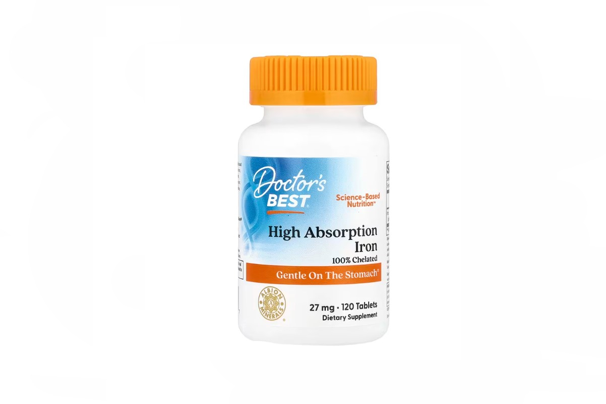 DOCTOR'S BEST HIGH ABSORPTION IRON 27 MG 120 TABLETS