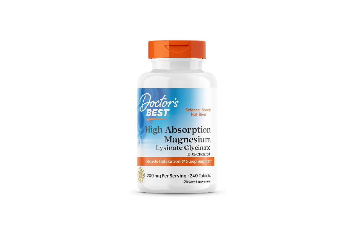 DOCTORS BEST HIGH ABSORPTION MAGNESIUM GLYCINATE 120 TABLETS
