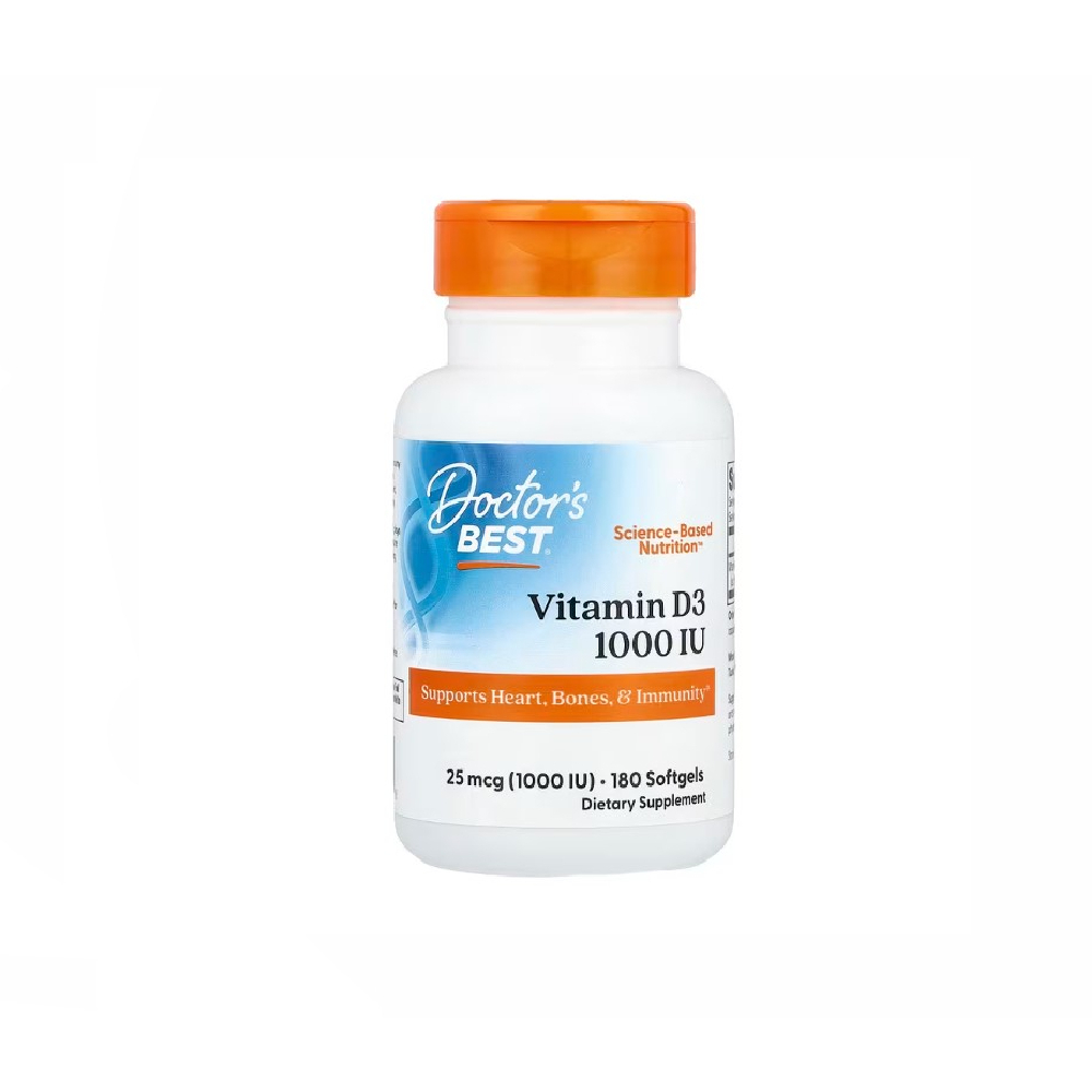 DOCTOR'S BEST VITAMIN D3 1000UI 25MCG 180SOFTGELS