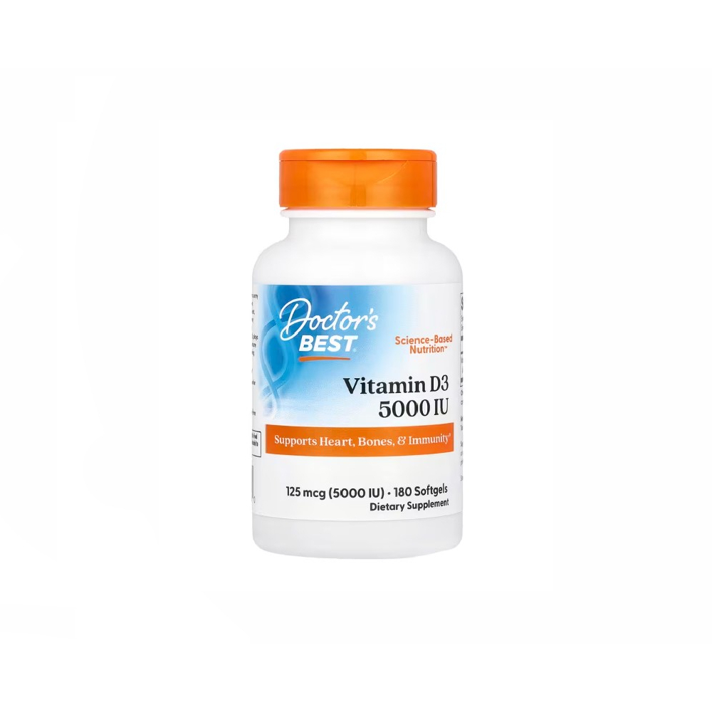 DOCTOR'S BEST VITAMIN D3 5000UI 180 SOFTGELS