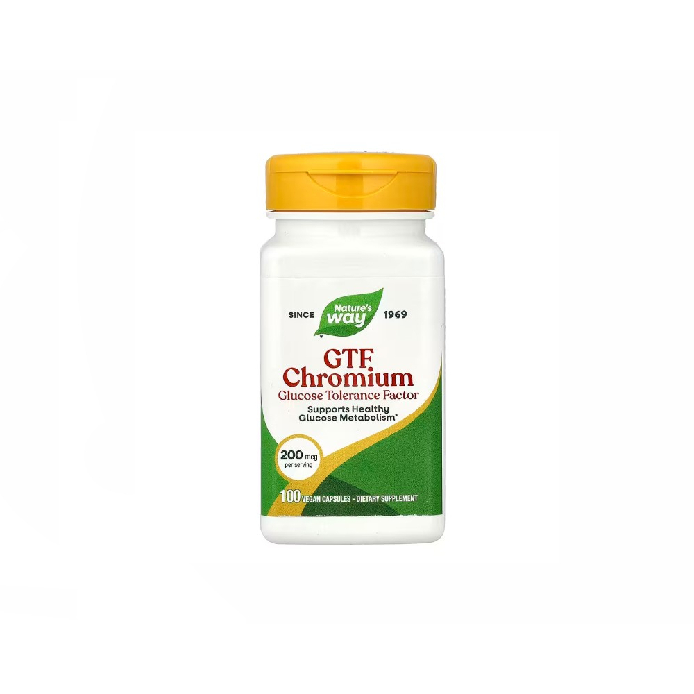 NATURE`S WAY GTF CHROMIUM 200MG 100CAPSULES