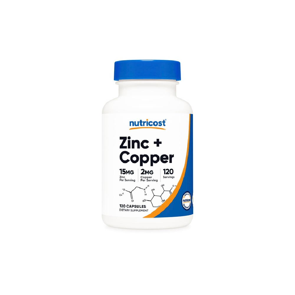NUTRICOST ZINC + COPPER 120 CAPSULES