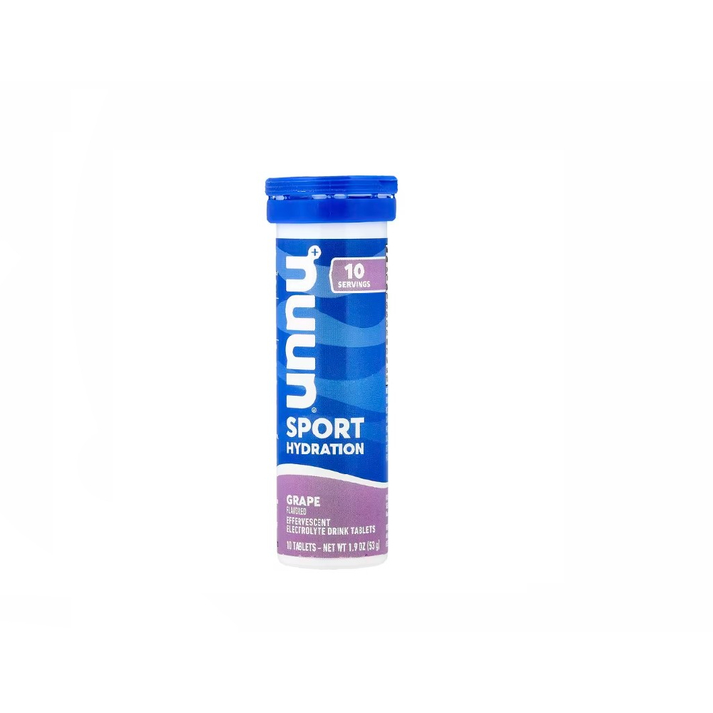 NUUN SPORT HYDRATION EFFERVESCENT ELECTROLYTE DRINK TABLETS GRAPE 10 TABLETS