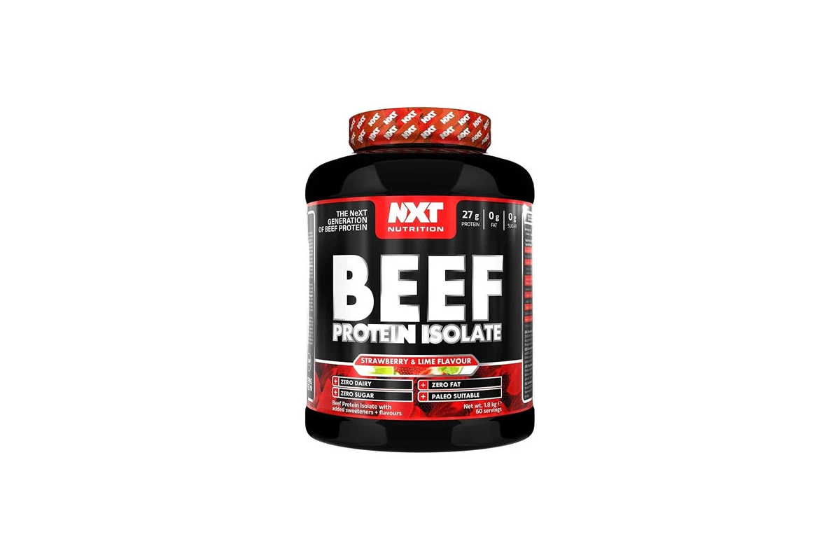 NXT NUTRITION BEEF PROTEIN ISOLATE 1.8KG STRAWBERRY AND LIME