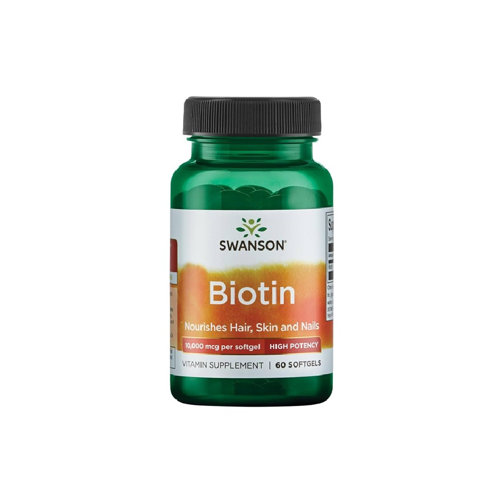 SWANSON BIOTIN 10000MCG 60 SOFTGELS