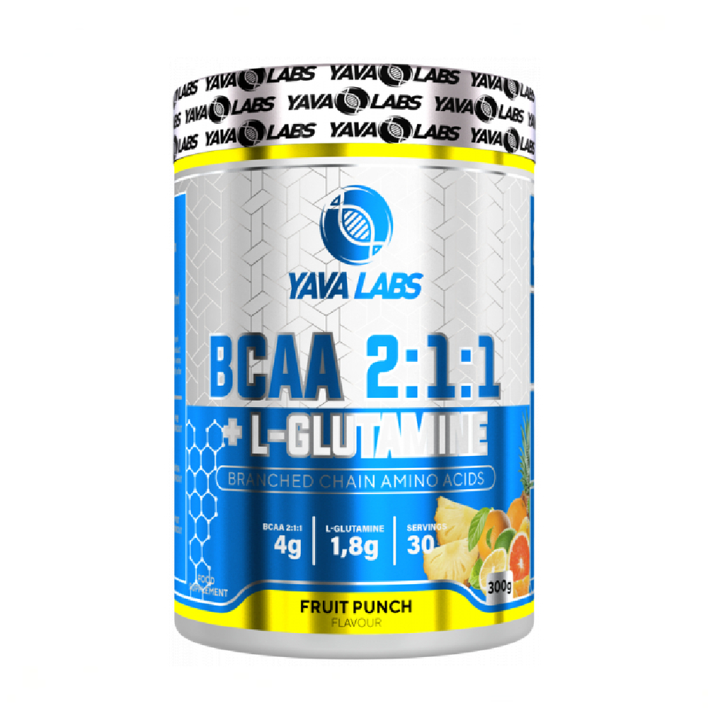 YAVA LABS BCAA + L GLUTAMINE 300G FRUIT PUNCH
